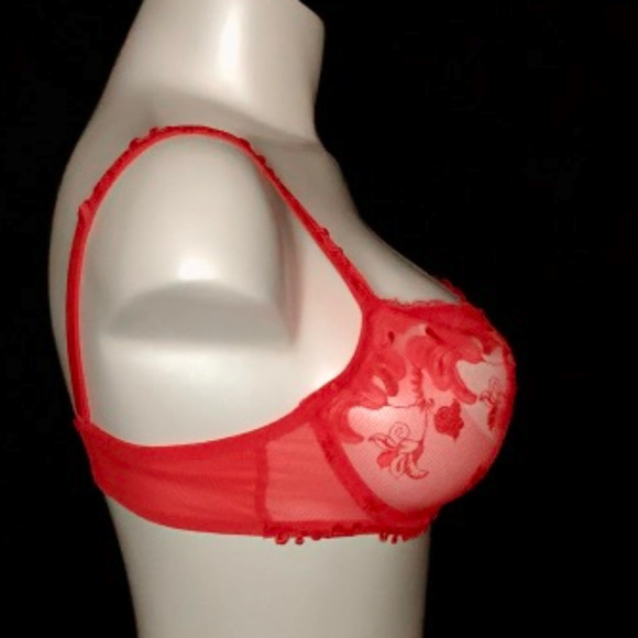 SIMONE PERELE DEMI U/W BRA - RED - Picture 3 of 5